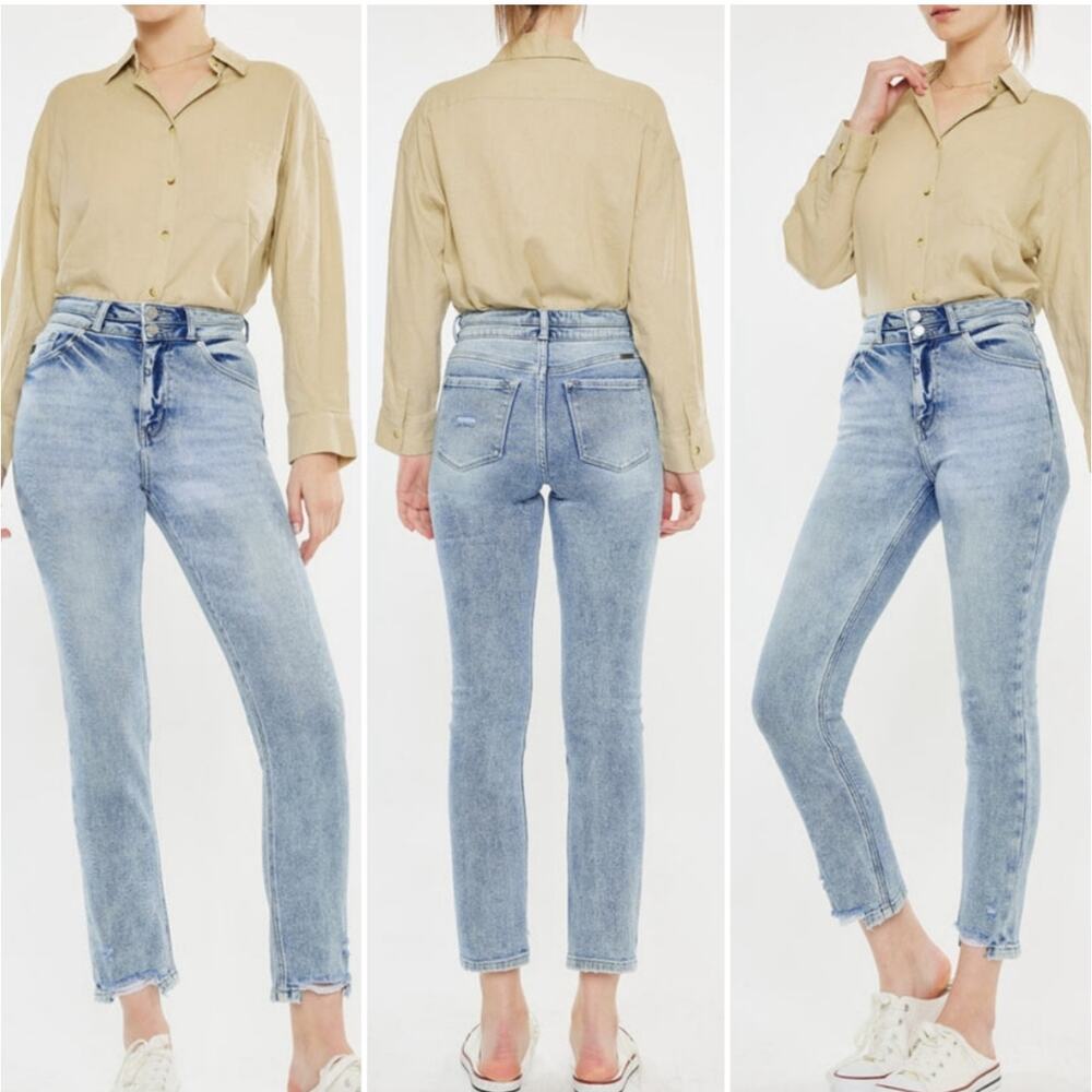 KANCAN CADENCE ULTRA HIGH RISE SLIM STRAIGHT JEANS